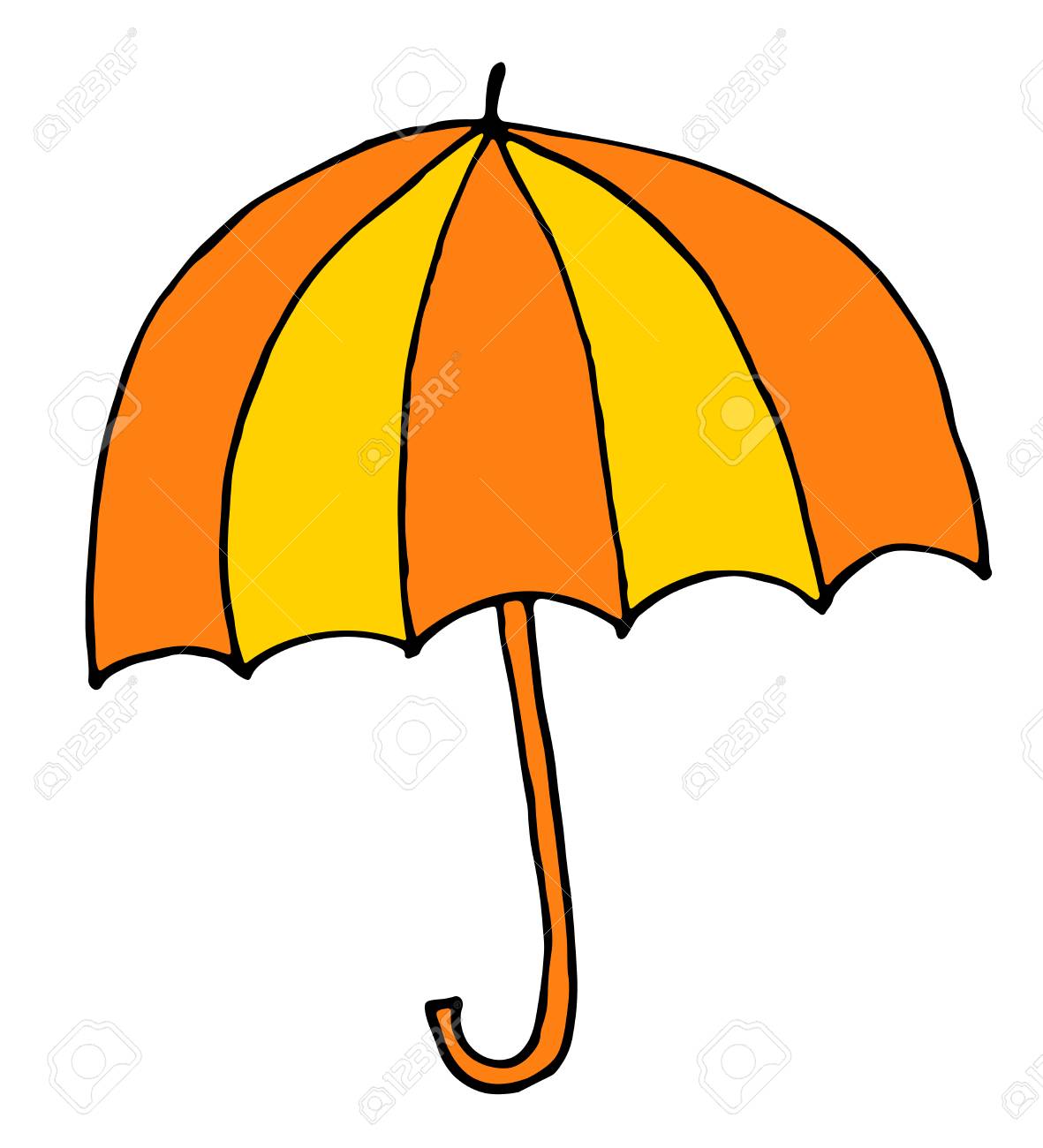 Umbrella hand drawing cartoon sketch vector illustration in doodle style stock vector 84890865
