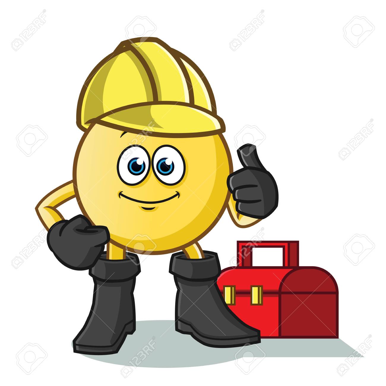 Emoticon Handy Man Vector Cartoon Illustration Royalty Free Cliparts Vectors And Stock Illustration Image