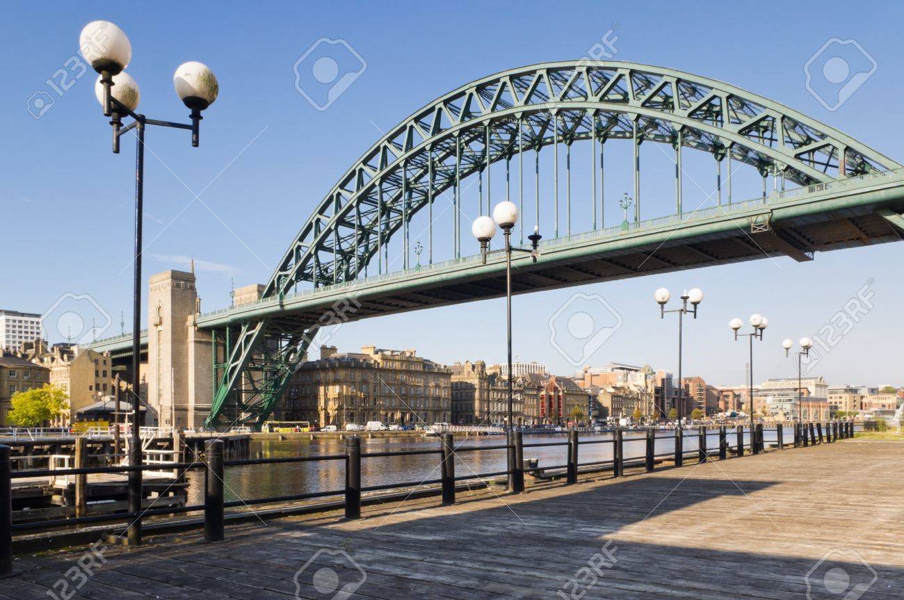Tyne bridge with lamp posts / View of Tyne bridge with lamp posts from the south bank - 12372421 Tyne bridge with lamp posts / View of Tyne bridge with lamp posts from the south bank - 12372421