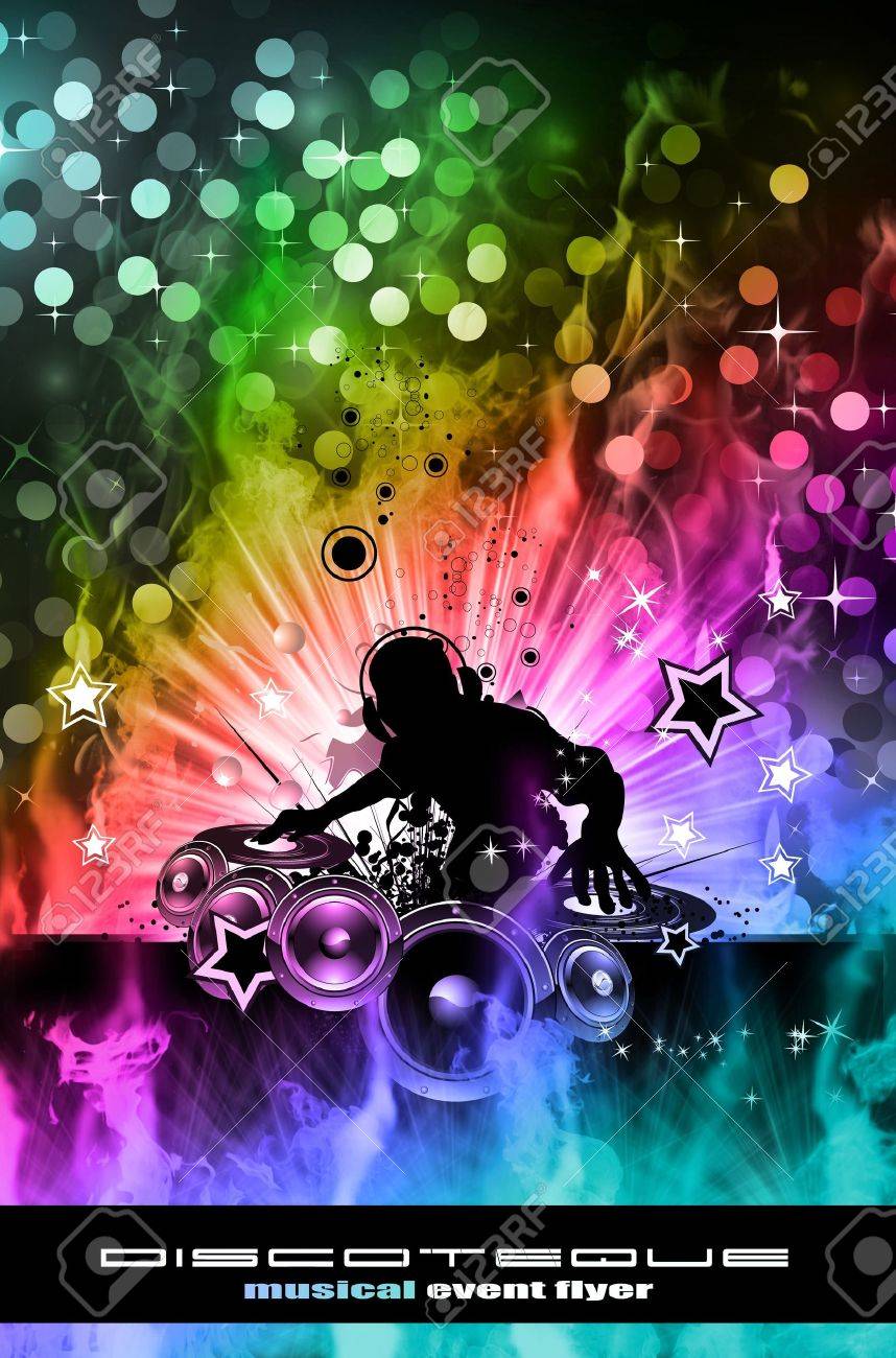 abstract colorful burning dj background for alternative disco fondos para flyers dj