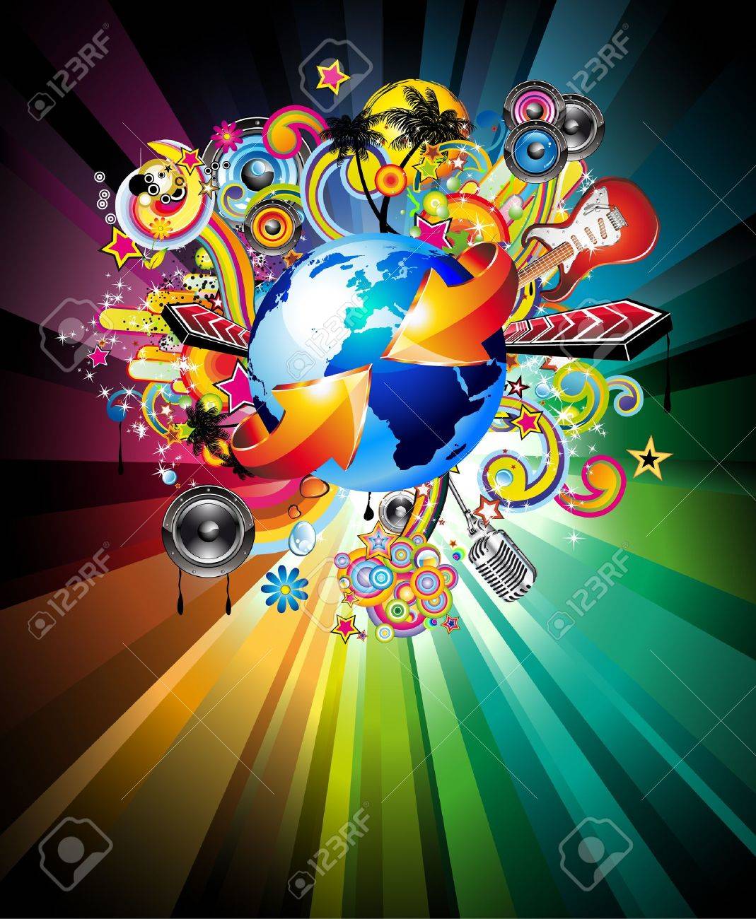 music flyer background for international global event with a free flyer background picture