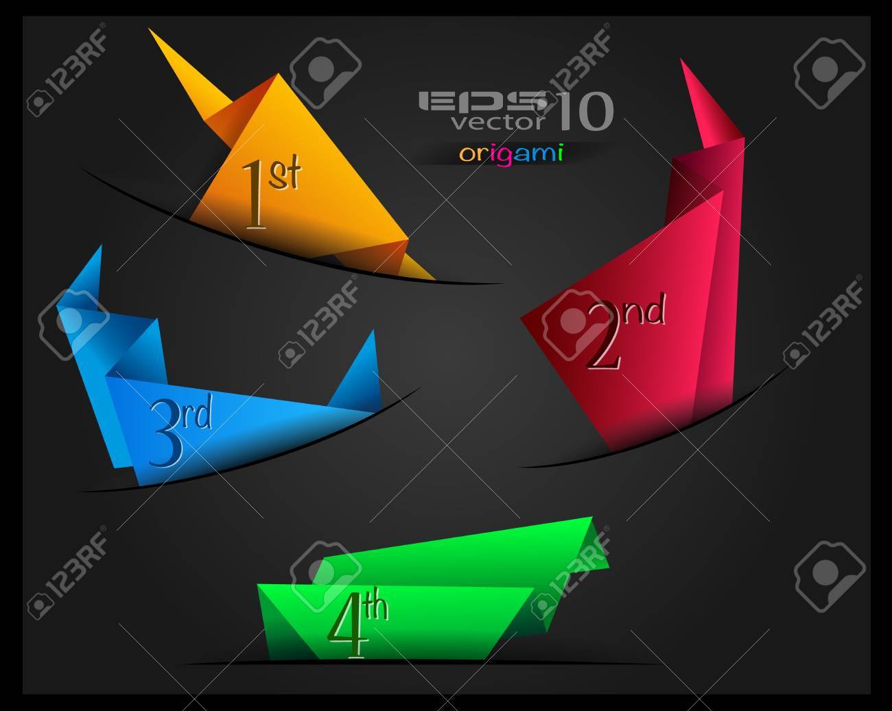 origami triangle style speech