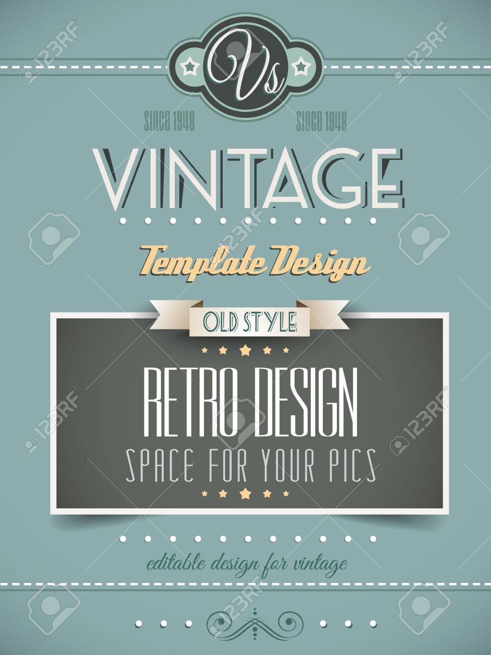 vintage retro page template for a variety of purposes website