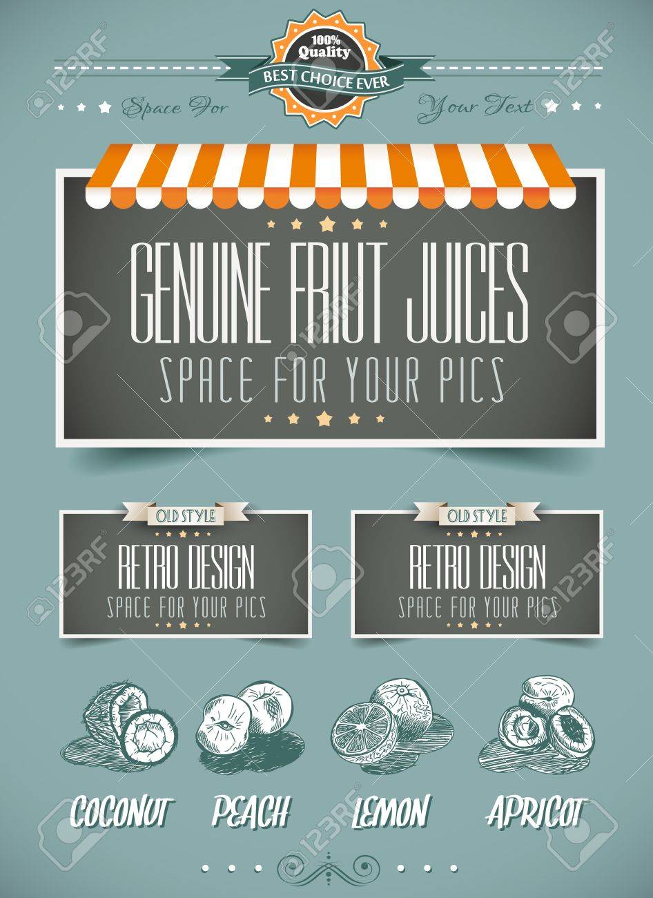 vintage retro page template for a variety of purposes website