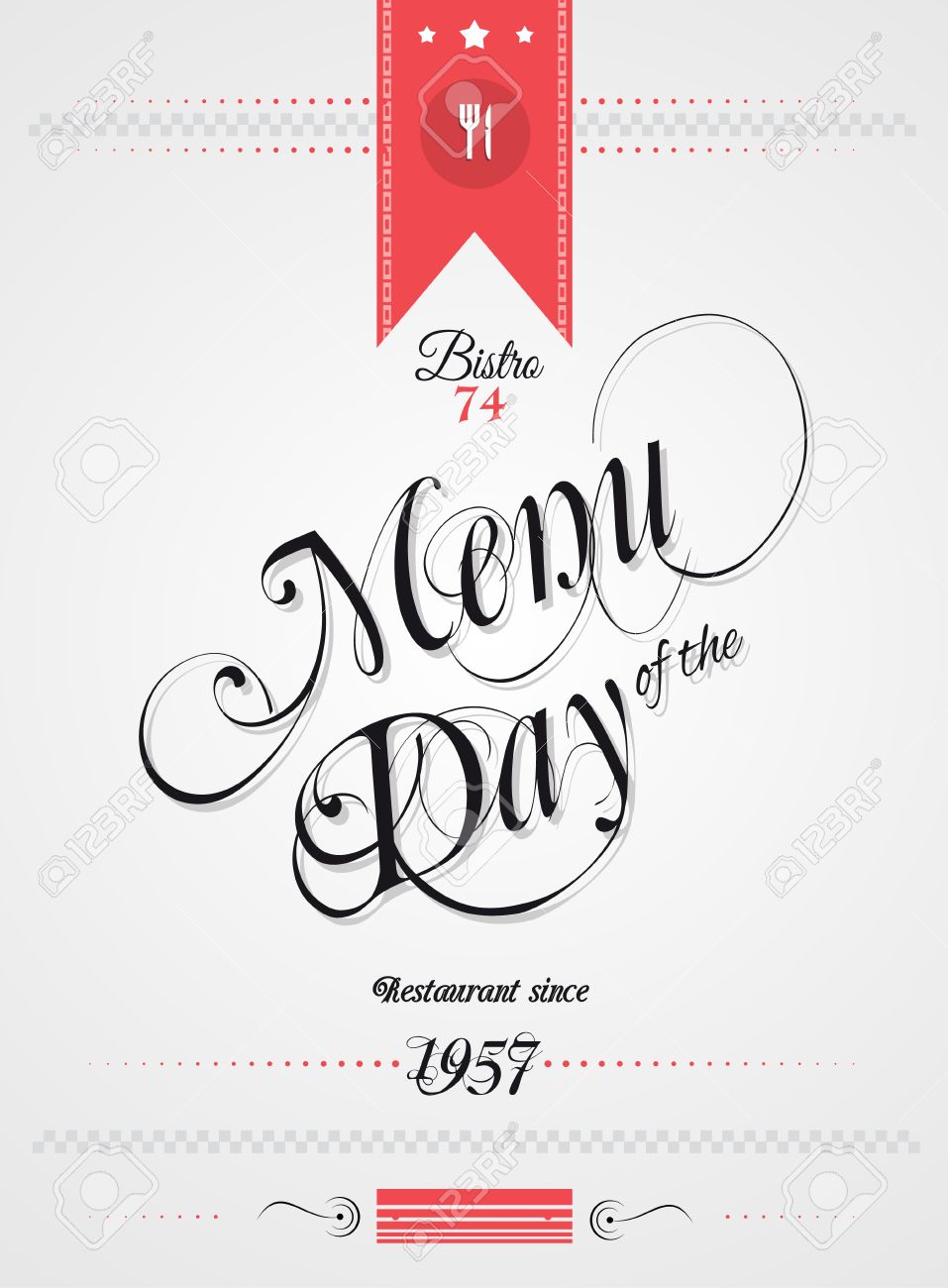 old style vintage menu of the day background template ideal