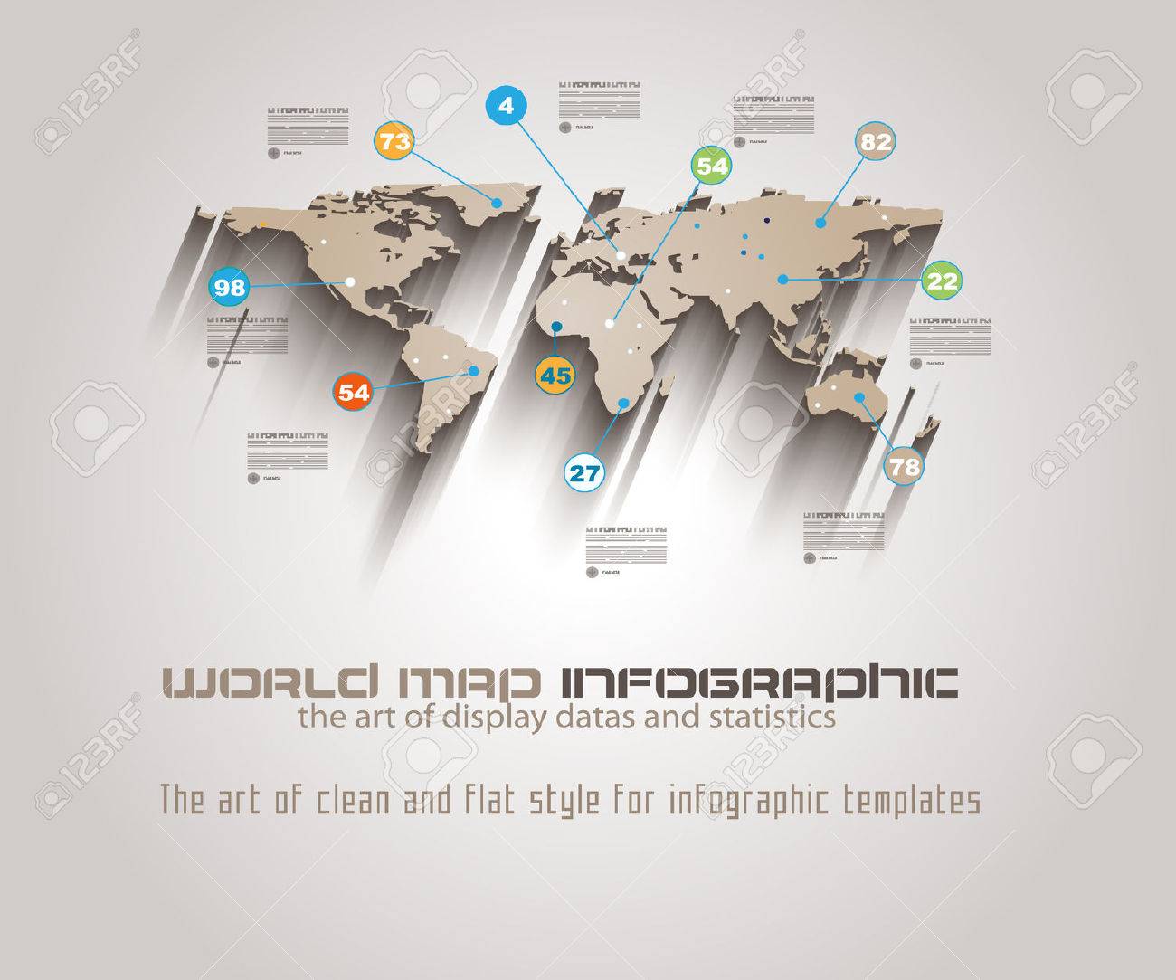 world map infographic template