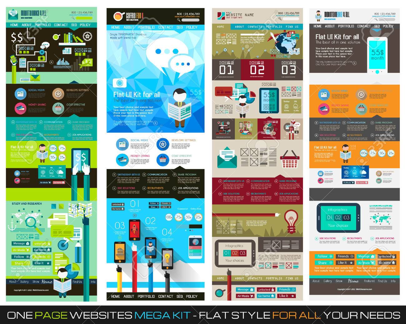 one page menu design