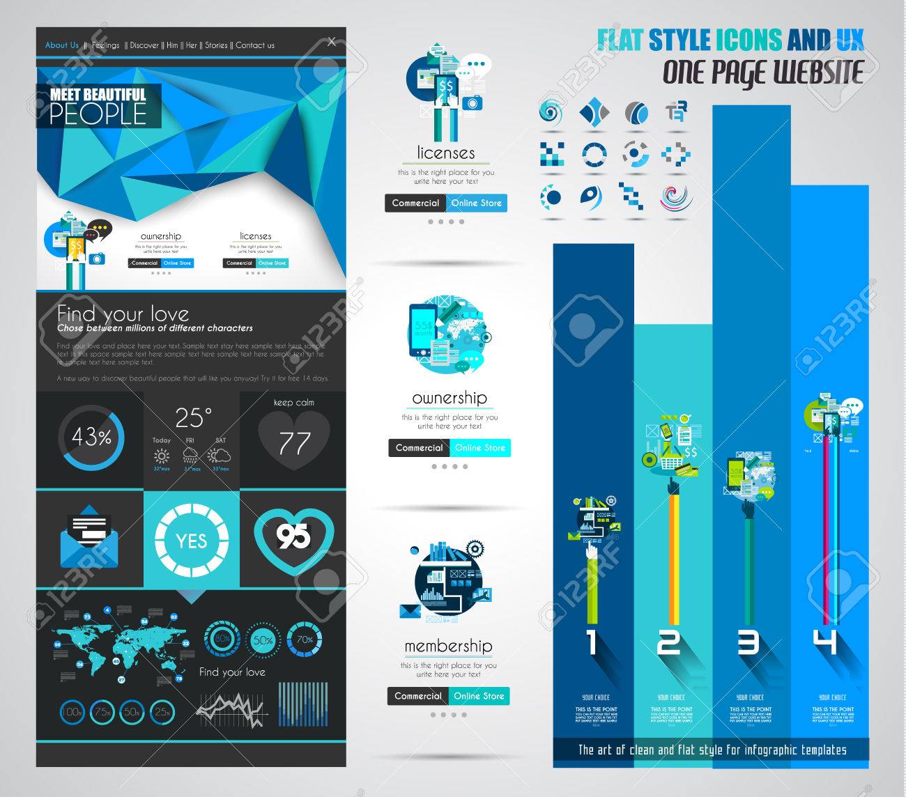 one page menu template free