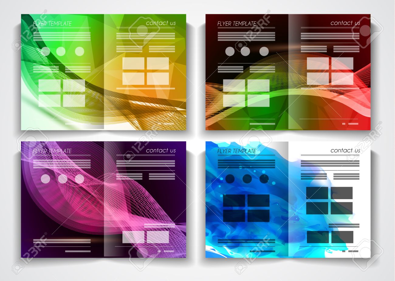vector tri fold brochure template design or flyer layout to use
