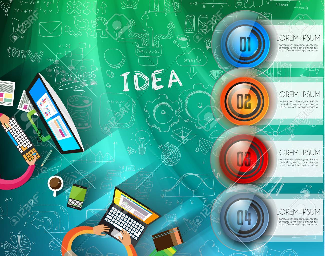 schreibtisch layouts holz infografiklayoutvorlage mit wahlmöglichkeiten und flache design schreibtischikonen menschen oder teamarbeit über einen schreibtisch voller laptops mit und flache schreibtisch layouts holz infografiklayoutvorlage mit wahlmöglichkeiten und flache design schreibtischikonen menschen oder teamarbeit über einen schreibtisch voller laptops mit und flache