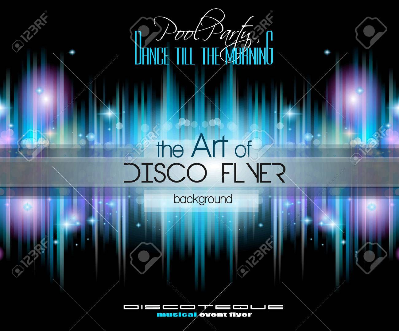 club disco flyer set with music elements and colorful scalable fondos para flyers metal