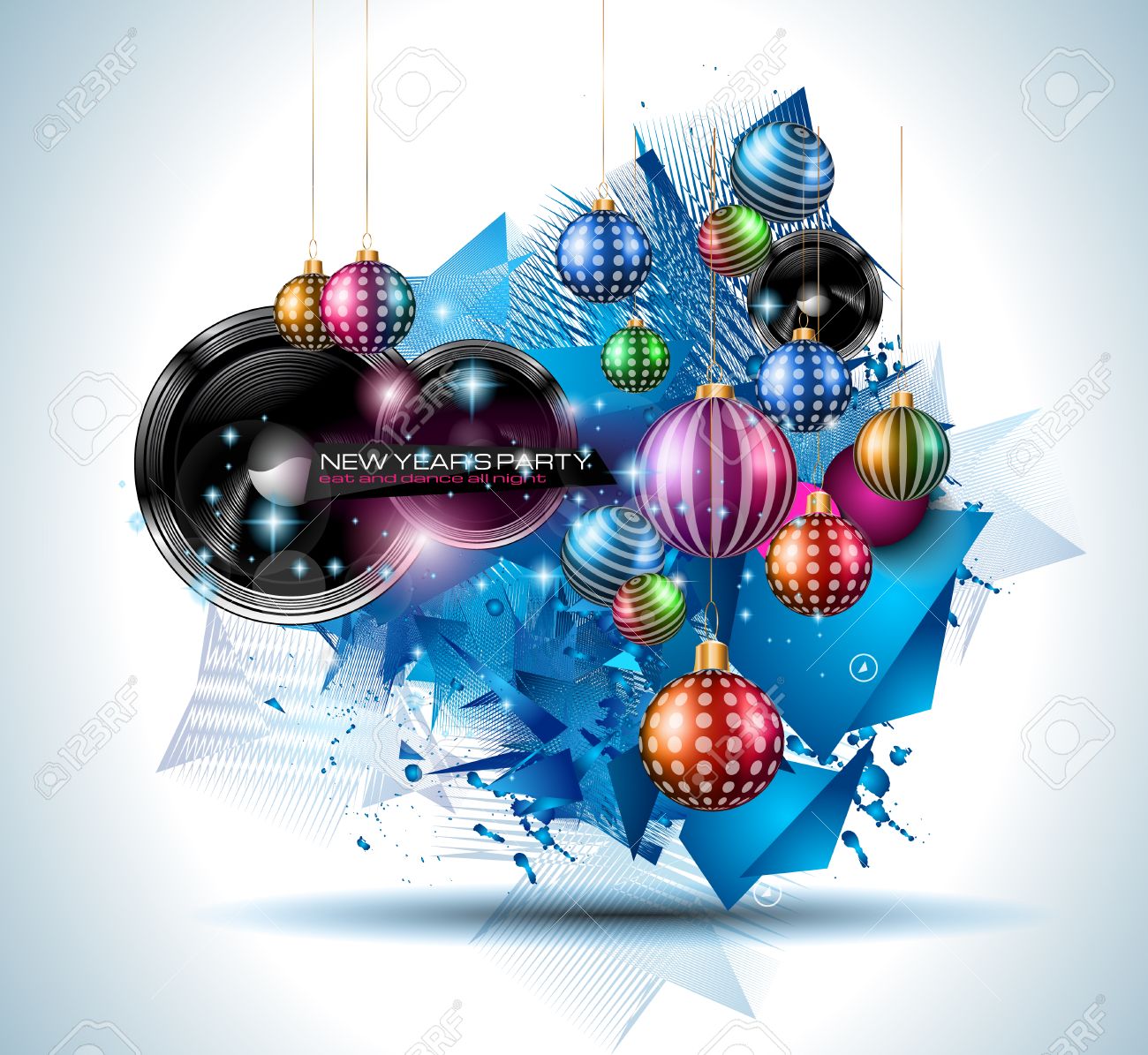 fiesta de navidad flyer para eventos de música de noche club de
