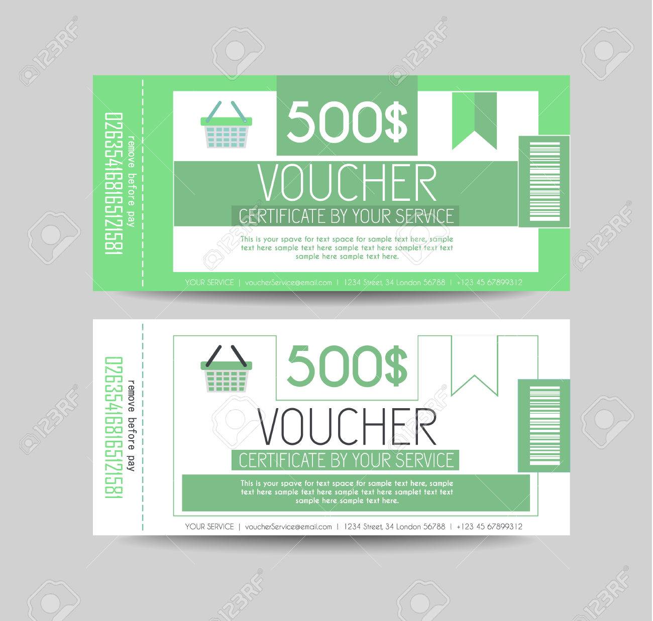 voucher gift card layout template for your promotional design