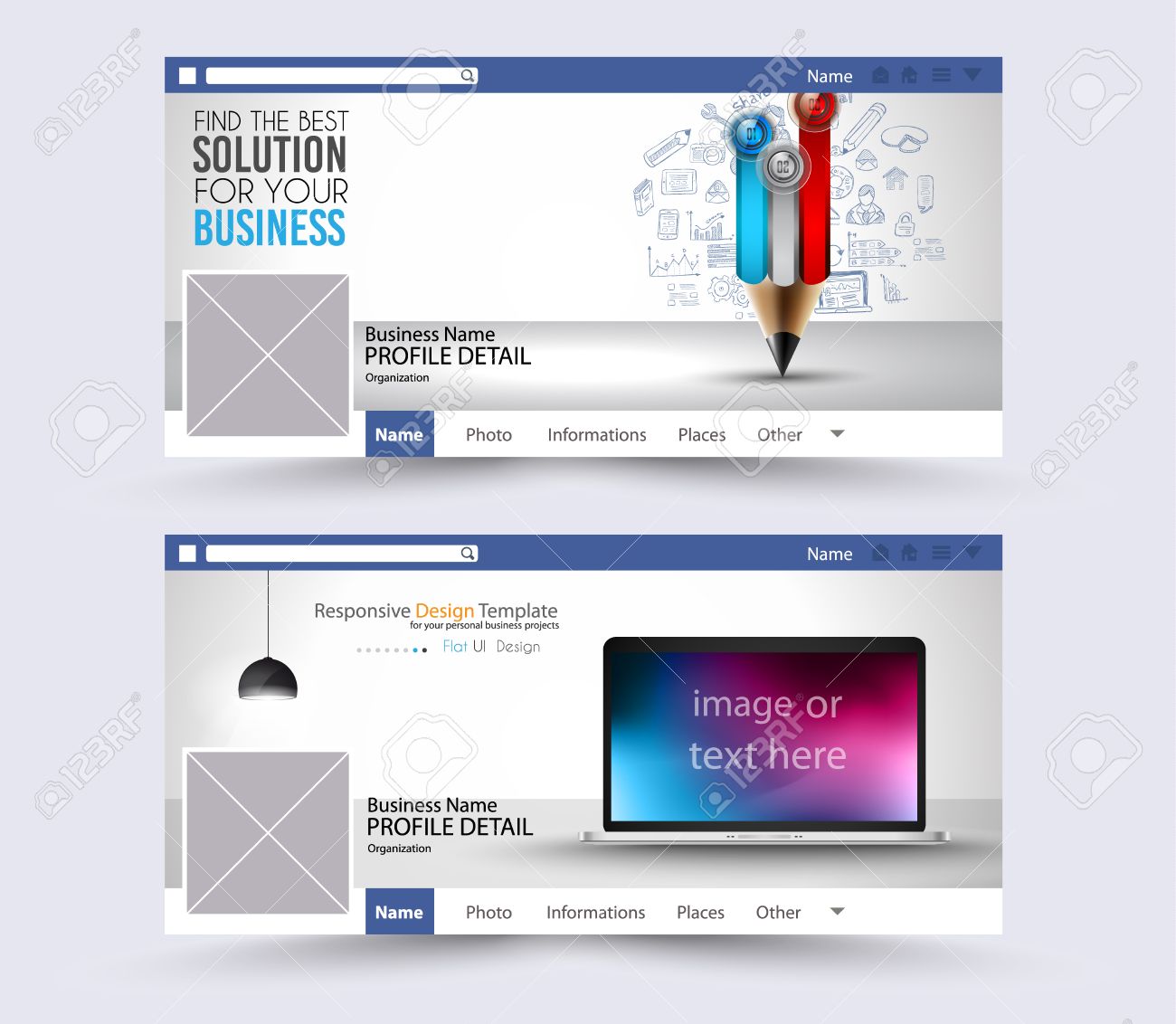 social media web banner website header for page template for