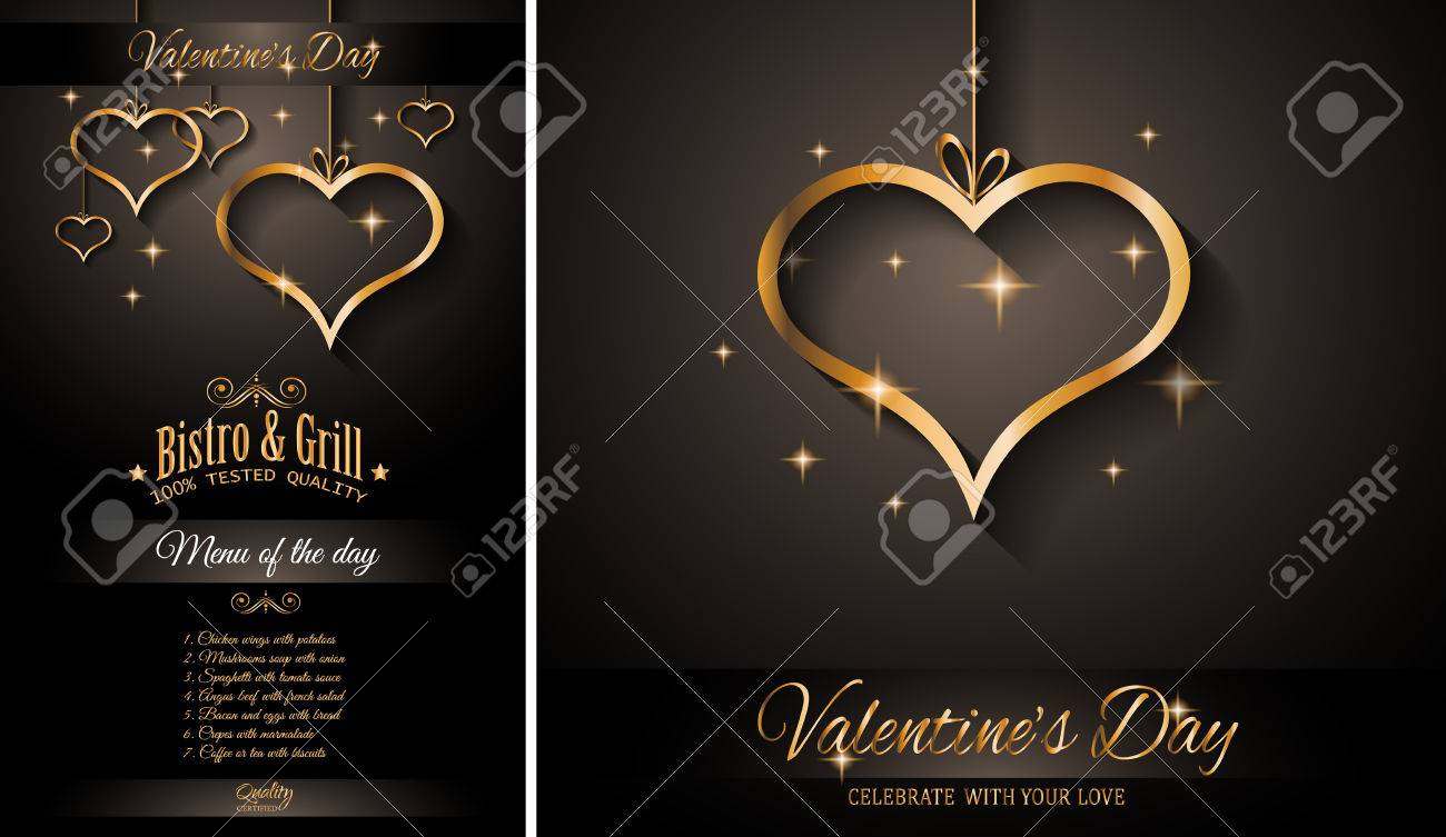 valentine s day restaurant menu template background for romantic