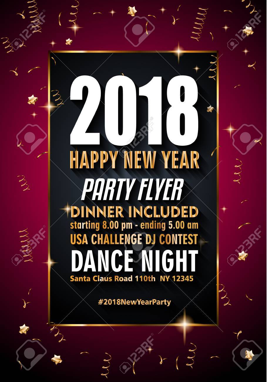 2018 happy new year background for your seasonal flyers and seasonal flyer