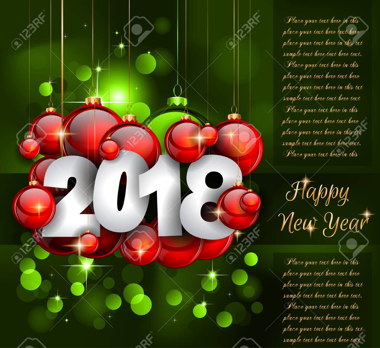 happy new year postcard