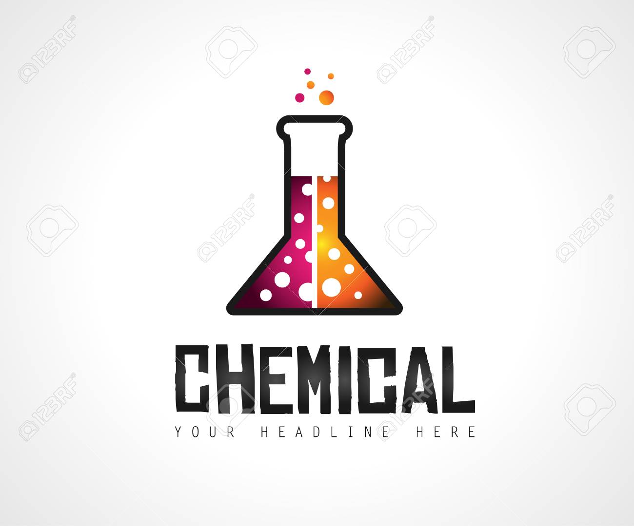 creative chemical colorful logo design for brand identity company colorful logos