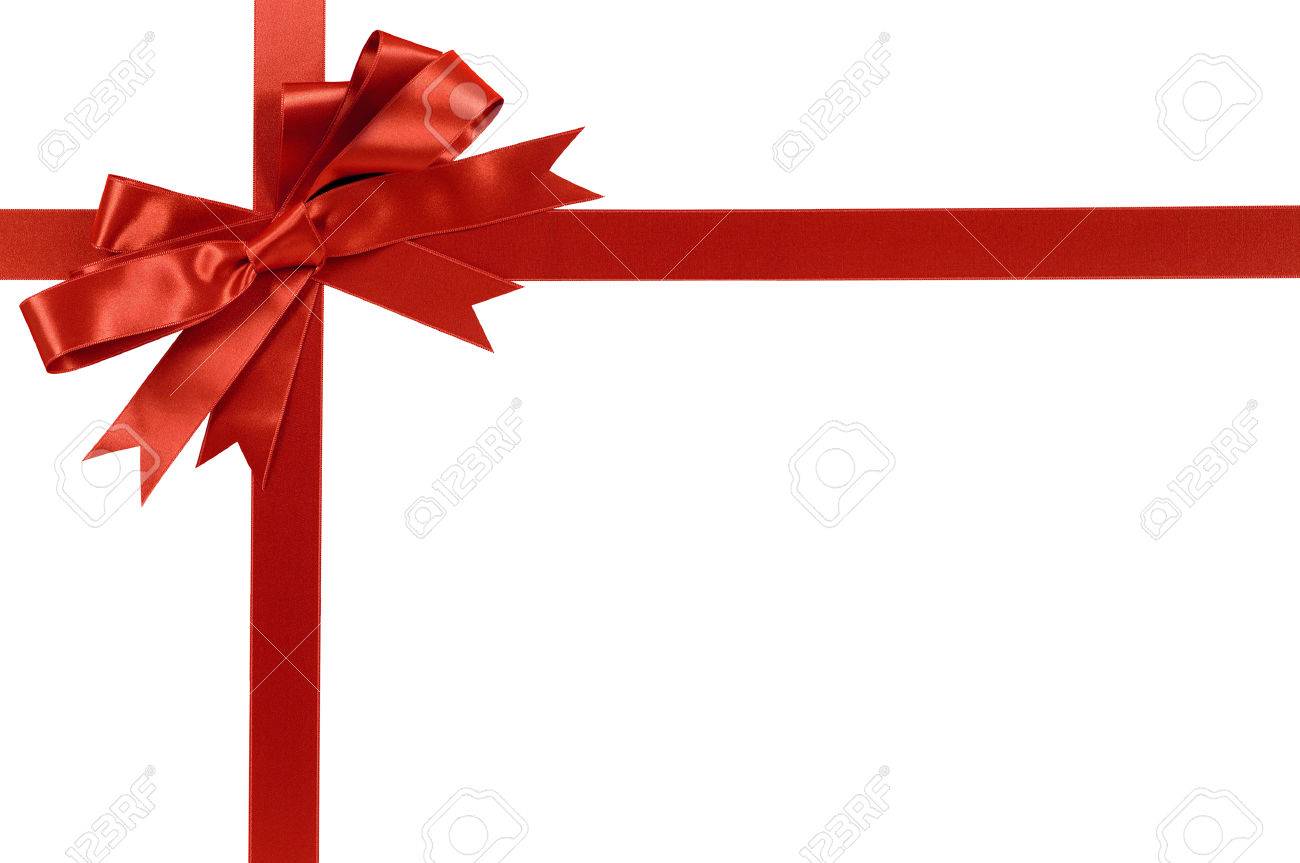 Red gift bow and ribbon isolated on white background - 45895879 Red gift bow and ribbon isolated on white background - 45895879