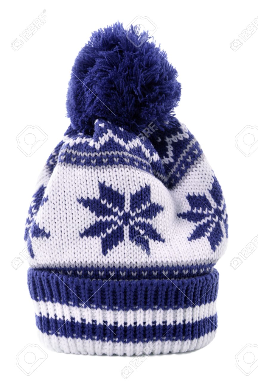 blue bobble hat
