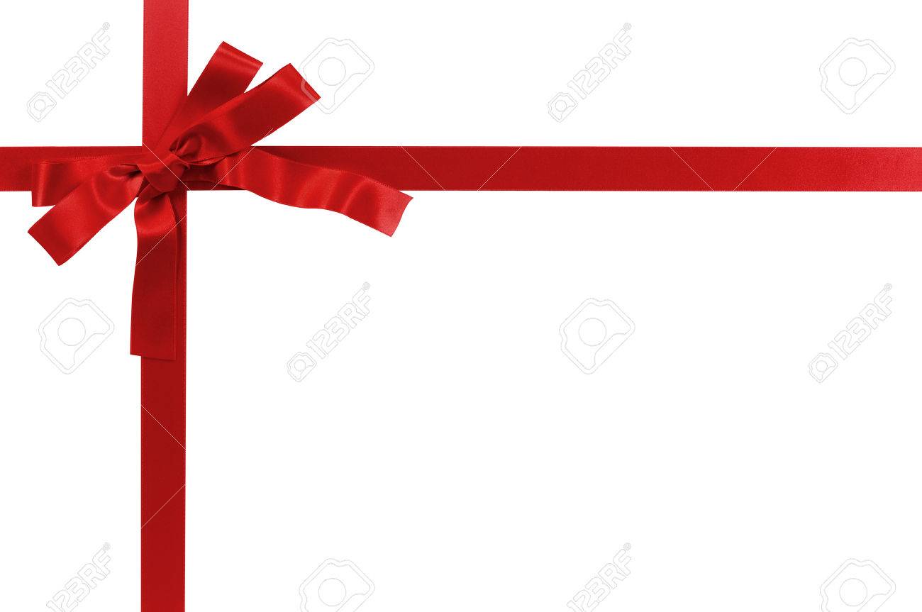 Red gift bow and ribbon isolated on white background - 45895836 Red gift bow and ribbon isolated on white background - 45895836