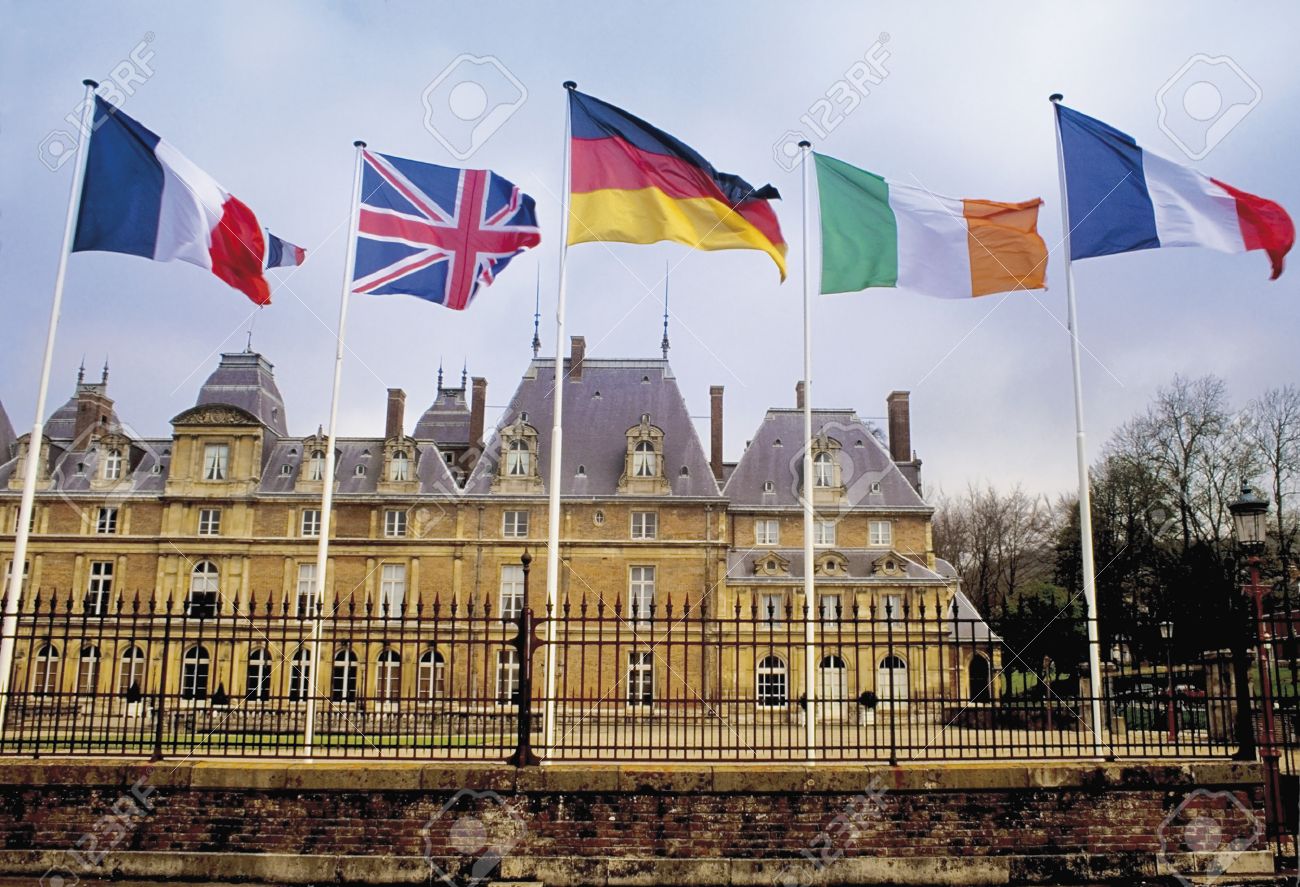chateau flags europe european countries french uk german irish