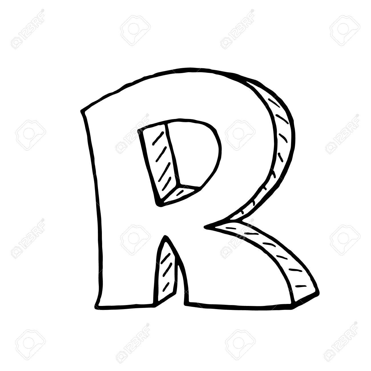 英語のアルファベット 手描き文字 R のイラスト素材 ベクタ Image 英語のアルファベット 手描き文字 R のイラスト素材 ベクタ Image