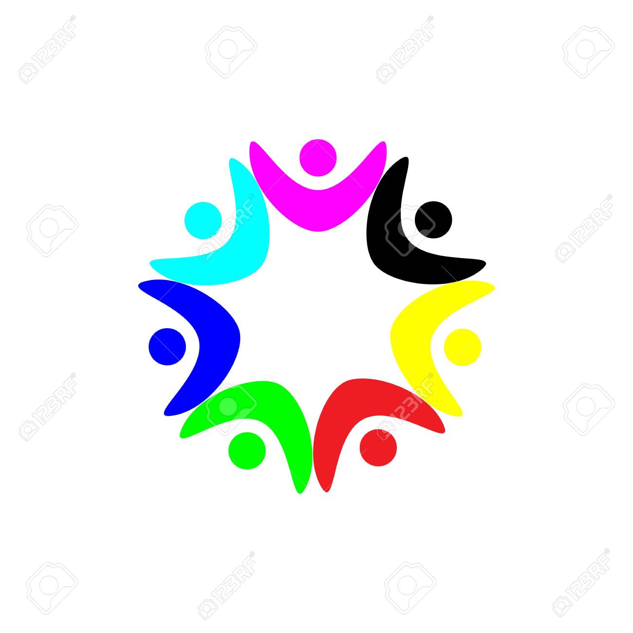 Community Logo puzzle template vector - 154083842 Community Logo puzzle template vector - 154083842