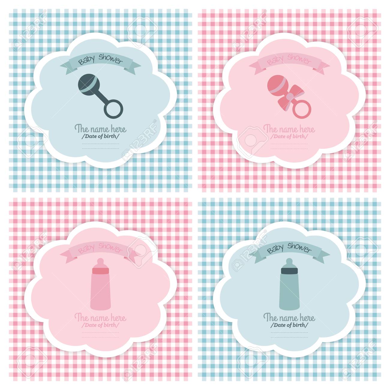 Abstract Baby Shower Labels On A Special Background Royalty Free Cliparts Abstract Baby Shower Labels On A Special Background Royalty Free Cliparts