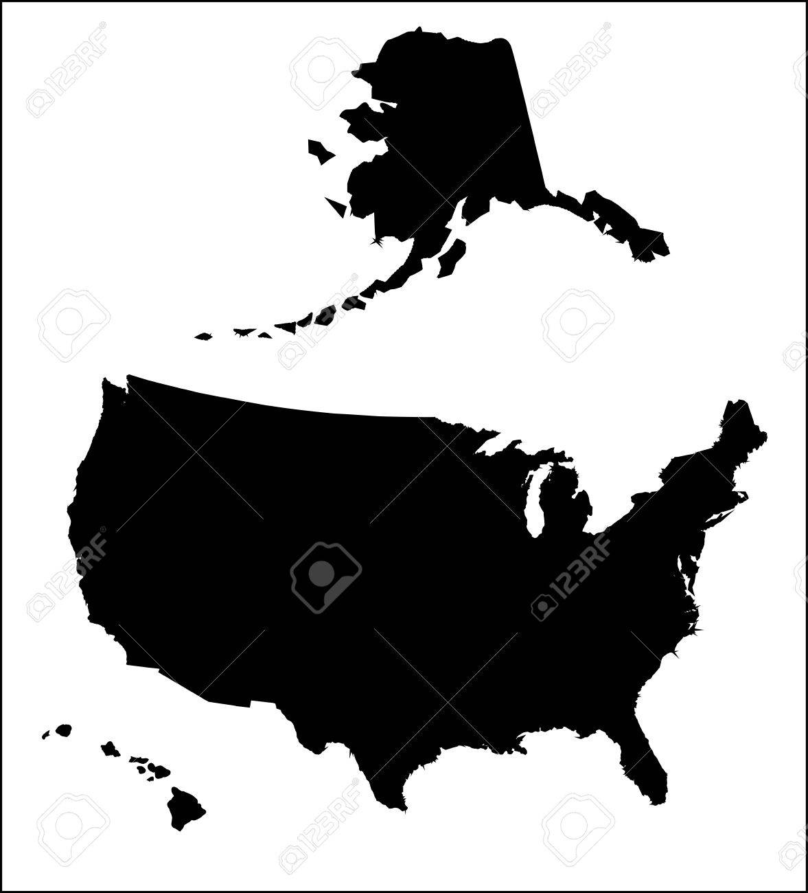 a silhouette map of