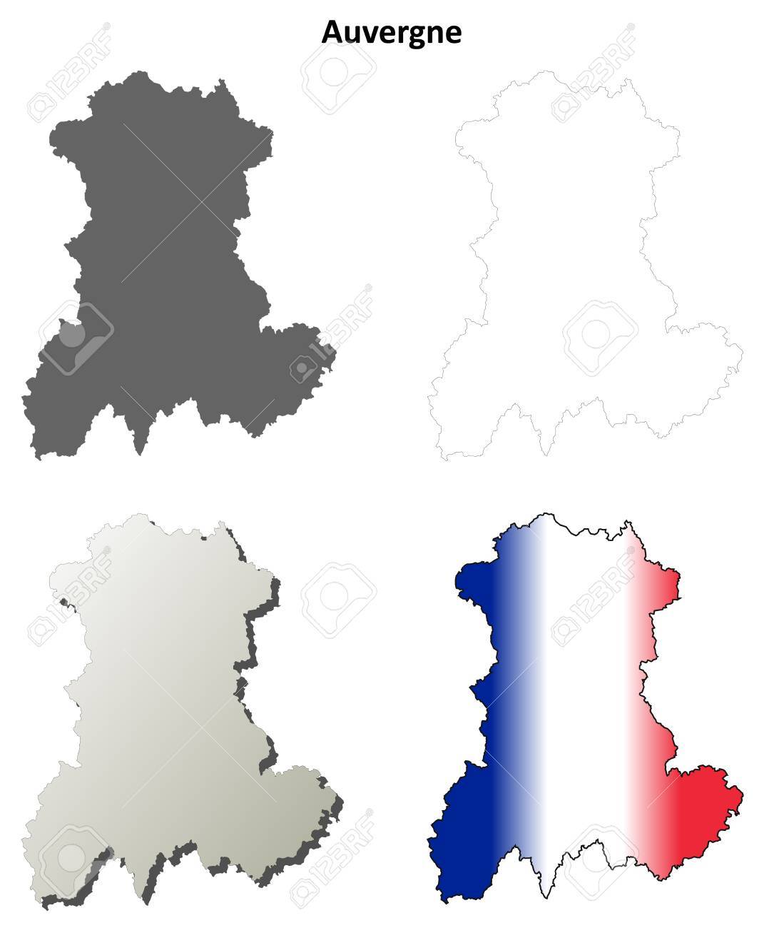 Auvergne Vierge Vecteur Detaillee Fond De Carte Ensemble Clip Art Libres De Droits Vecteurs Et Illustration Image 47820340
