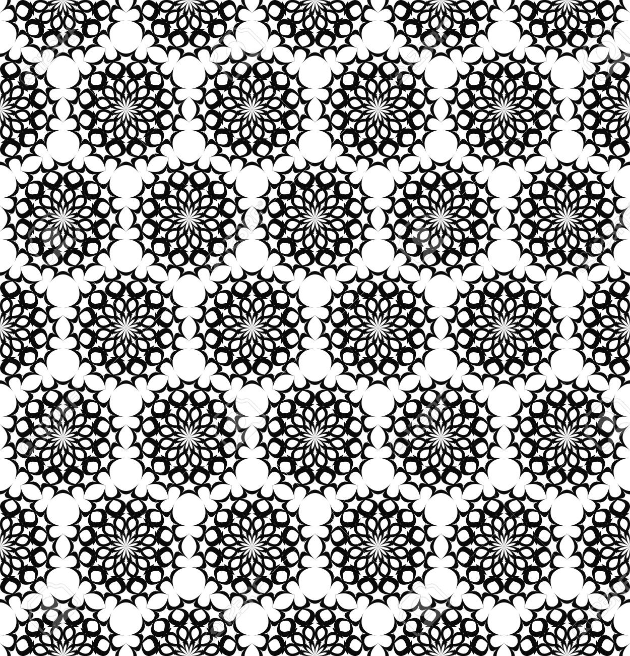 モノクロの六角形の抽象的な飾り模様を繰り返すのイラスト素材 ベクタ Image モノクロの六角形の抽象的な飾り模様を繰り返すのイラスト素材 ベクタ Image