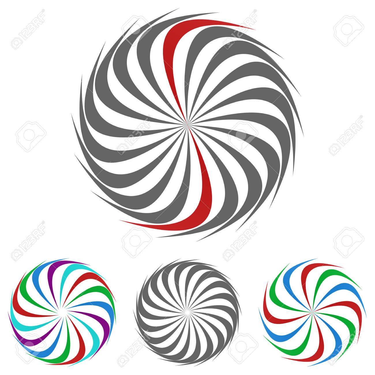 swirl vector swirl icon symbol design template set for spiral
