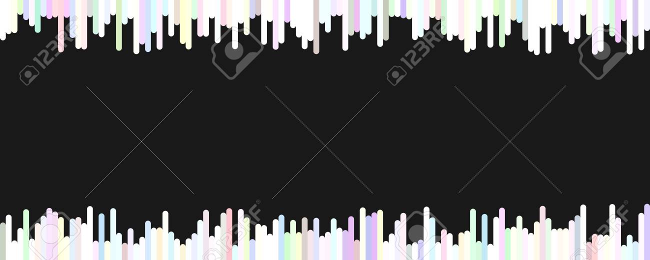Modern Banner Design Horizontal Graphic From Vertical Lines