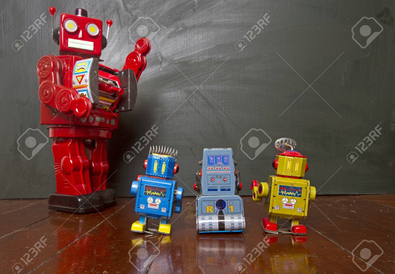 big red robot toy