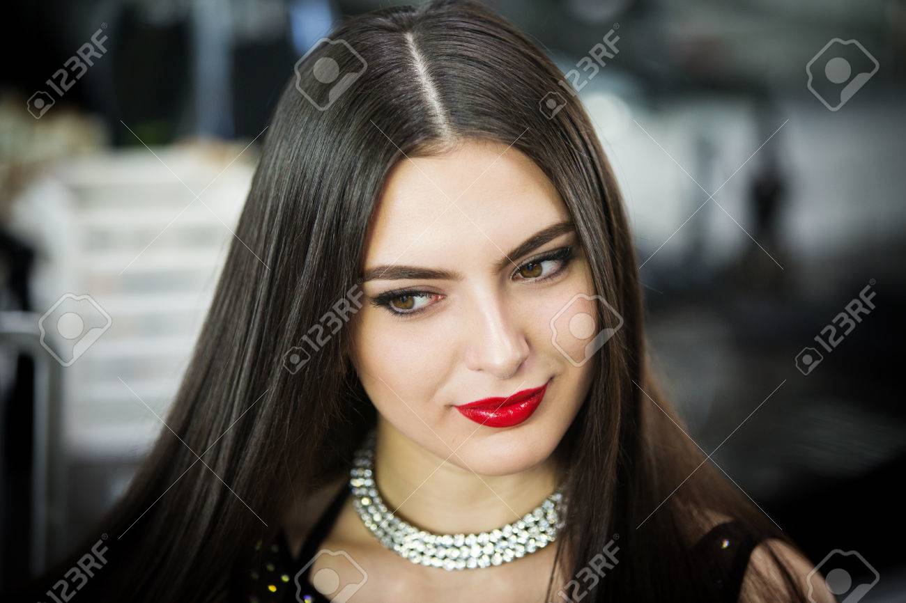 Sexy Brunette With Red Lips Hd Stock Photo 61598536 Sexy Brunette With Red Lips Hd Stock Photo 61598536