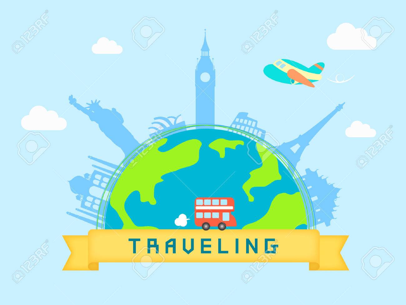 Overseas Travel Template Royalty Free Cliparts Vectors And Stock Illustration Image