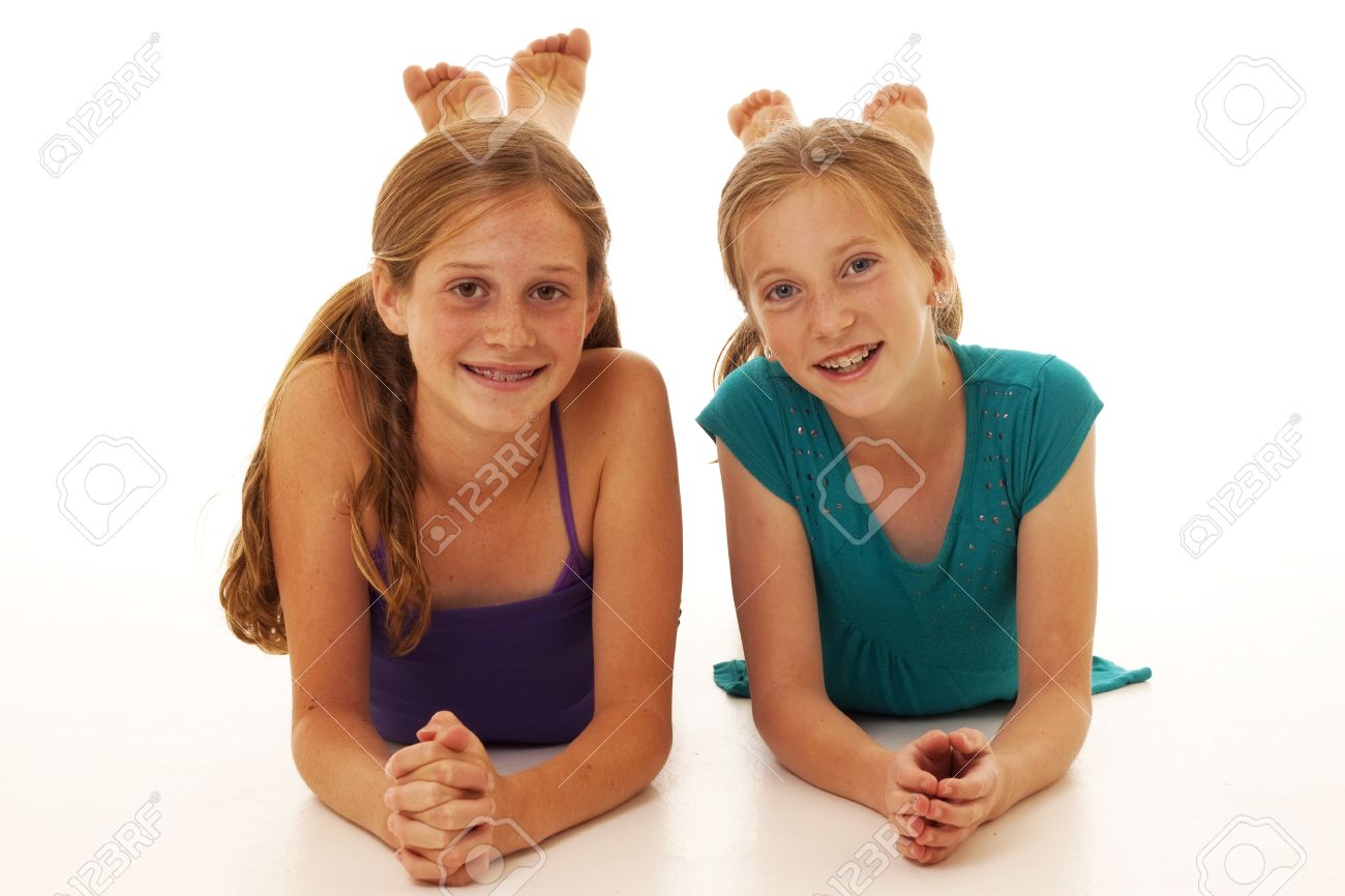 Tweens Pretty Tweens Pose For A Best Friend Photo Stock Photo, Picture and Royalty  Free Image. Image 9767379.