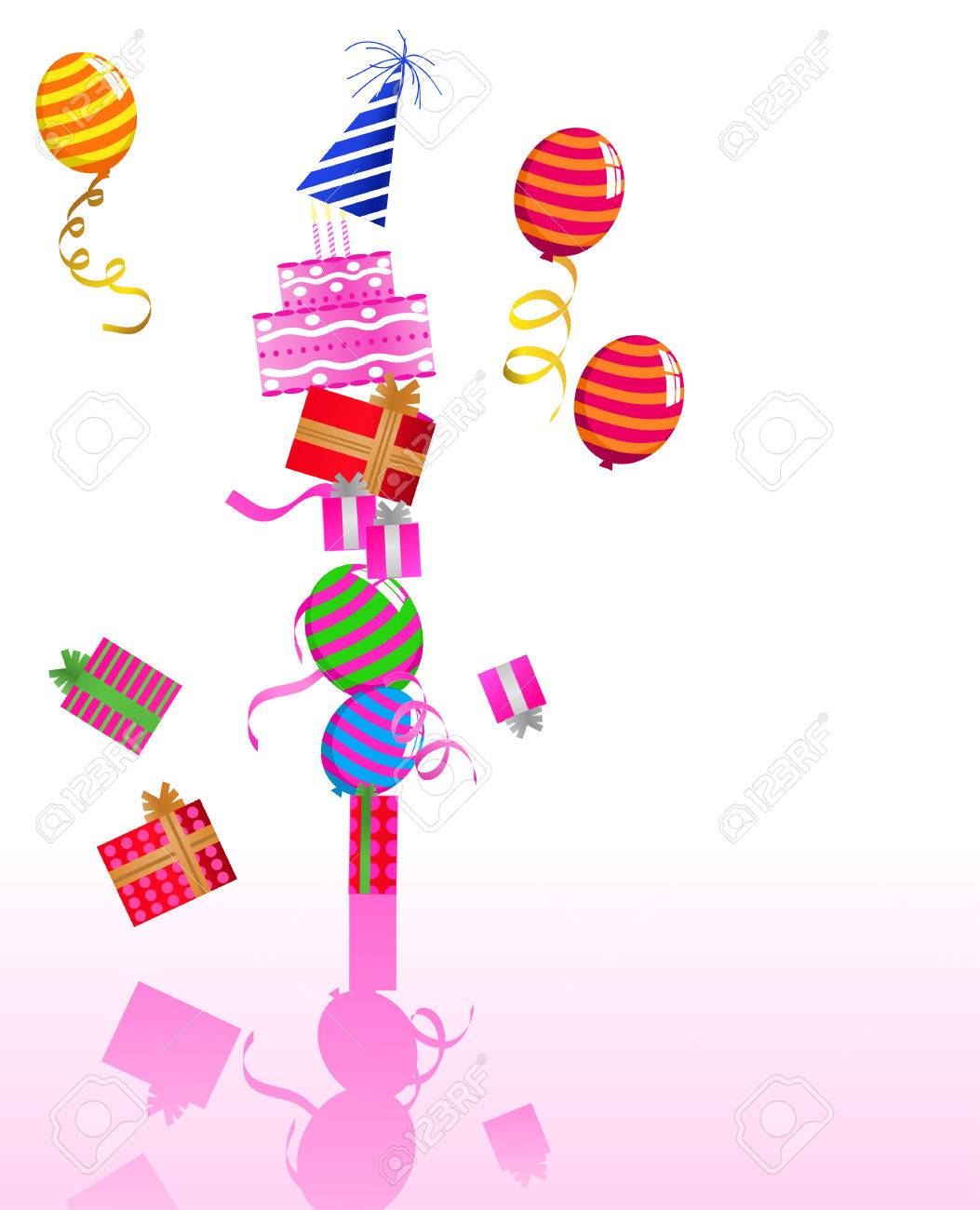 illustration of birthday ornaments royalty free cliparts vectors