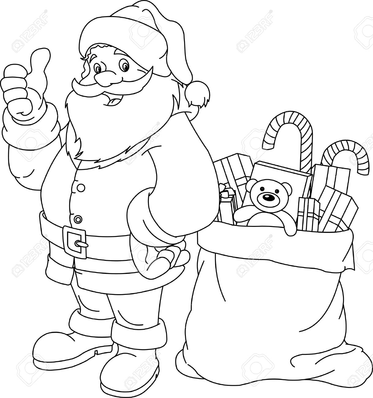 How to draw a Santa Claus with bag  Simple Drawing  YouTube