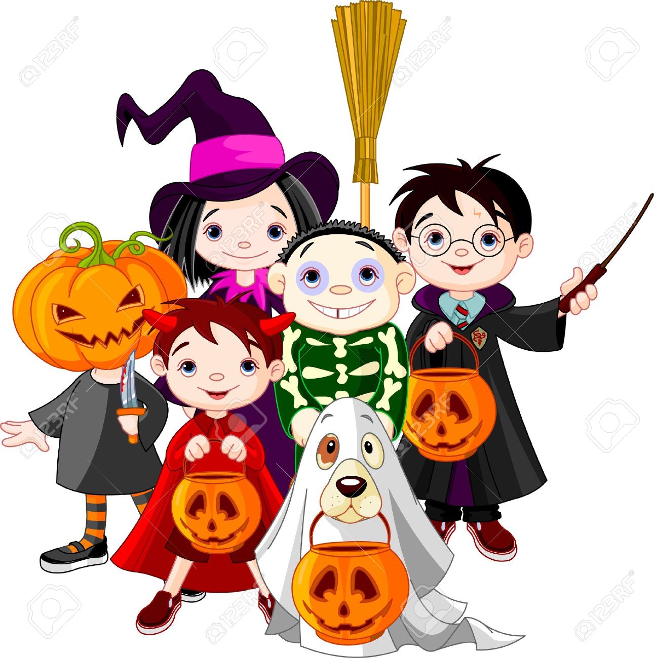 halloween children trick or treating in halloween costume stock vector 10896626 - Children Halloween Pictures halloween children trick or treating in halloween costume stock vector 10896626 - Children Halloween Pictures