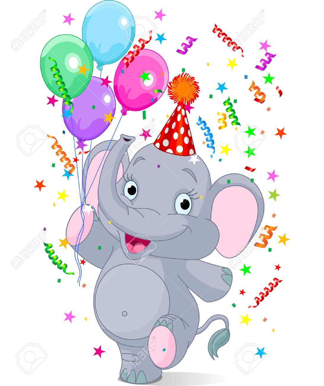 Tarjeta de Felicitación Feliz birthdy Hermosa Chica Rosa Elefante Bebé Niño Lindo 1st 2nd Tarjeta de Felicitación Feliz birthdy Hermosa Chica Rosa Elefante Bebé Niño Lindo 1st 2nd