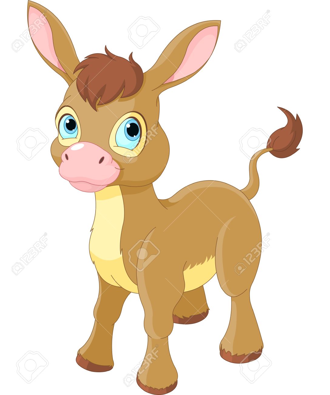 Illustration Of Cute Smiling Donkey Royalty Free Cliparts Vectors And Stock Illustration Image