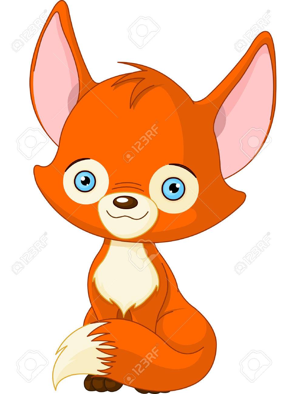 Illustration De Mignon Bebe Renard Clip Art Libres De Droits Vecteurs Et Illustration Image