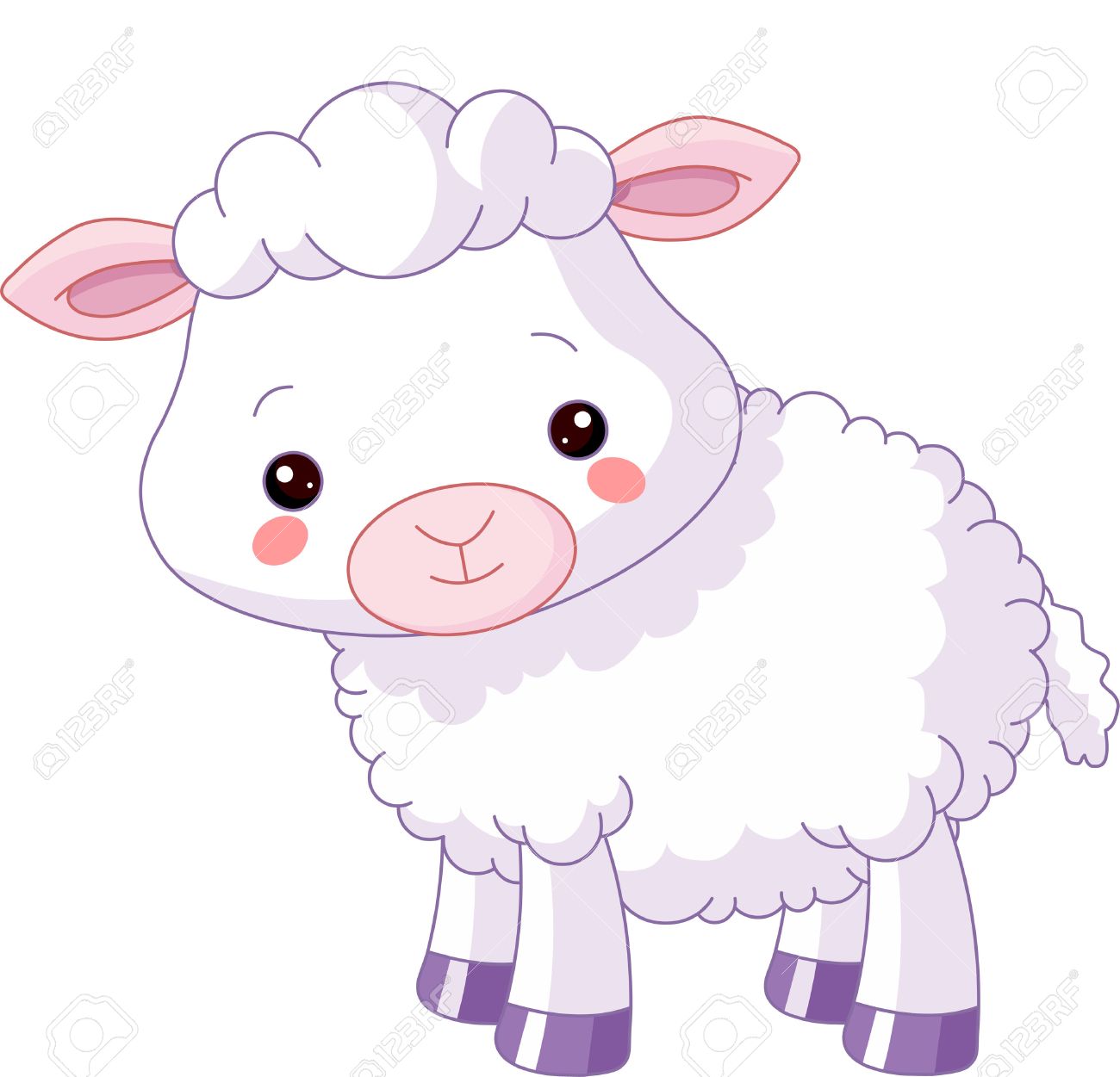 Los Animales De Granja Ilustración Del Cordero Lindo Ilustraciones Vectoriales Clip Art Vectorizado Libre De Derechos Image 28459110