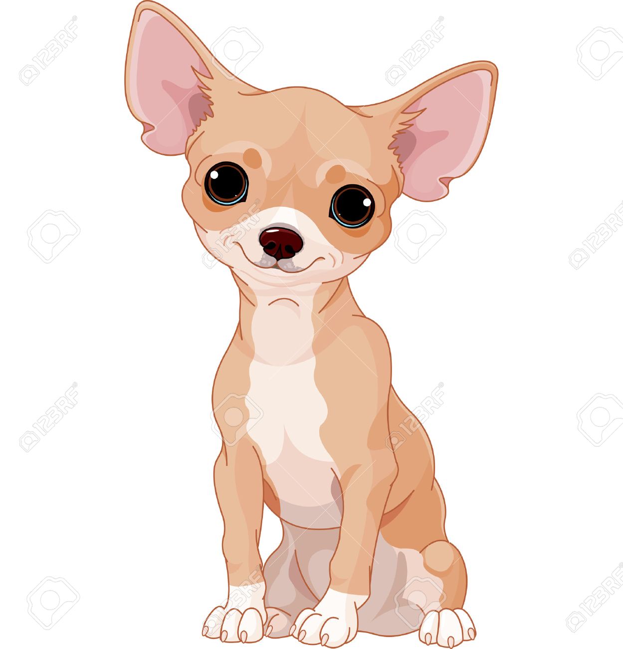 犬チワワのかわいい犬 のイラスト素材 ベクタ Image