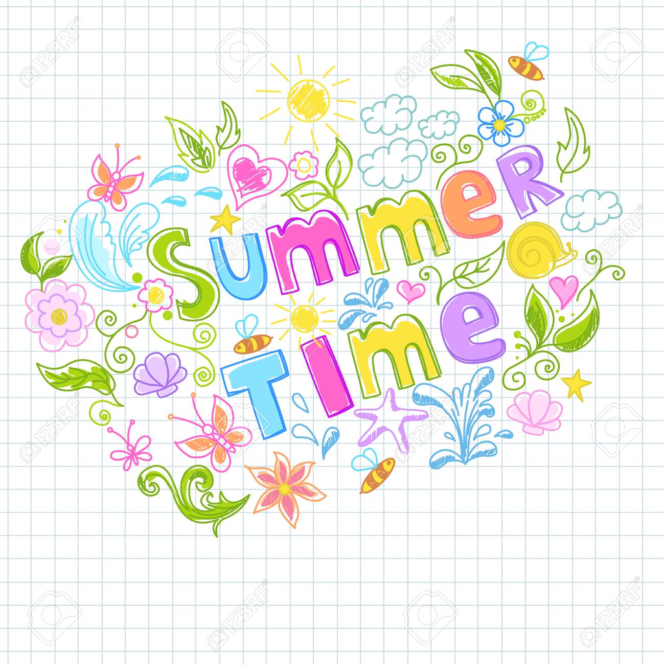 美しい夏デザインのイラストのイラスト素材 ベクタ Image 美しい夏デザインのイラストのイラスト素材 ベクタ Image