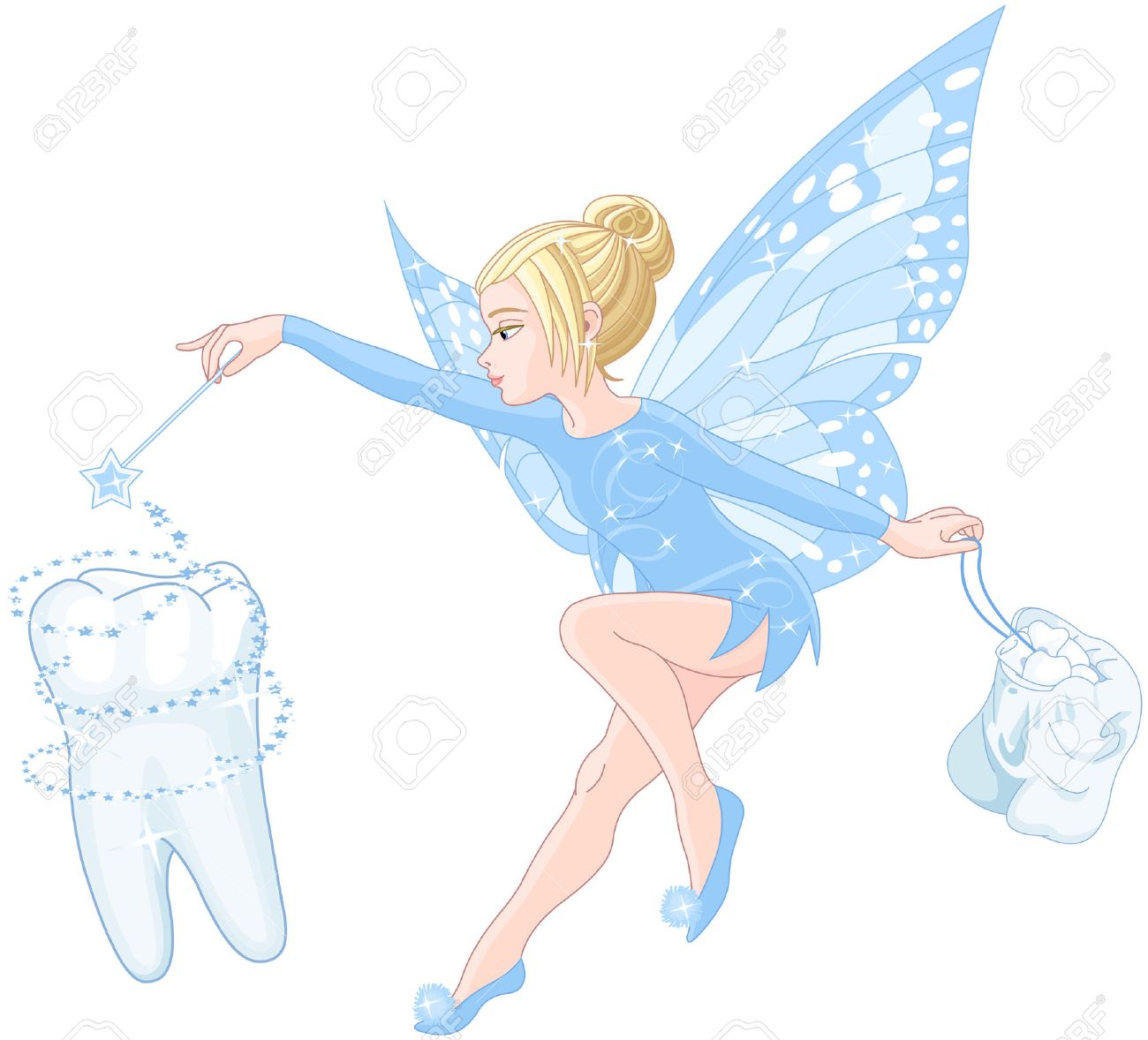Illustration Of Smiling Cute Tooth Fairy Royalty Free SVG, Cliparts,  Vetores, e Ilustrações Stock. Image 39940788., image size:1300x1178
