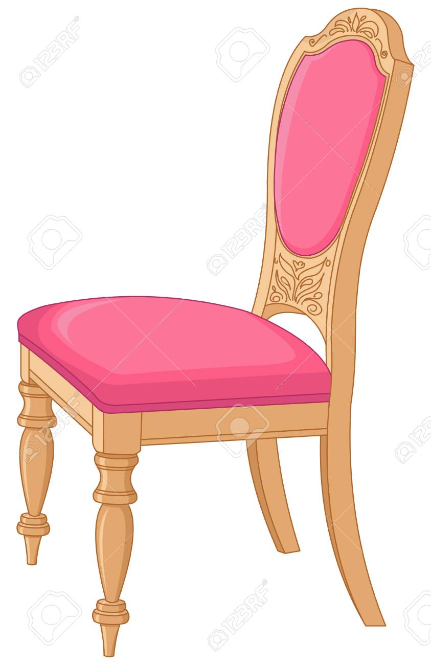 ピンクのアンティーク椅子のイラスト のイラスト素材 ベクタ Image