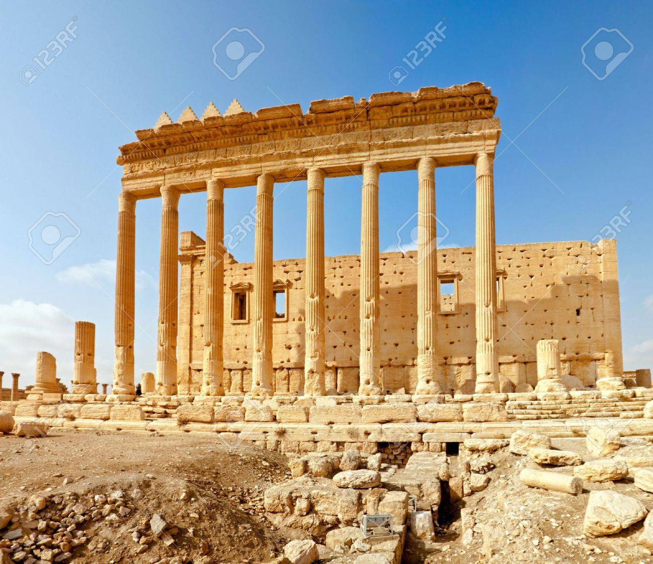 Ancient Roman time town in Palmyra (Tadmor), Syria. Greco-Roman & Persian Period. Temple of Bel. - 6078303 Ancient Roman time town in Palmyra (Tadmor), Syria. Greco-Roman & Persian Period. Temple of Bel. - 6078303